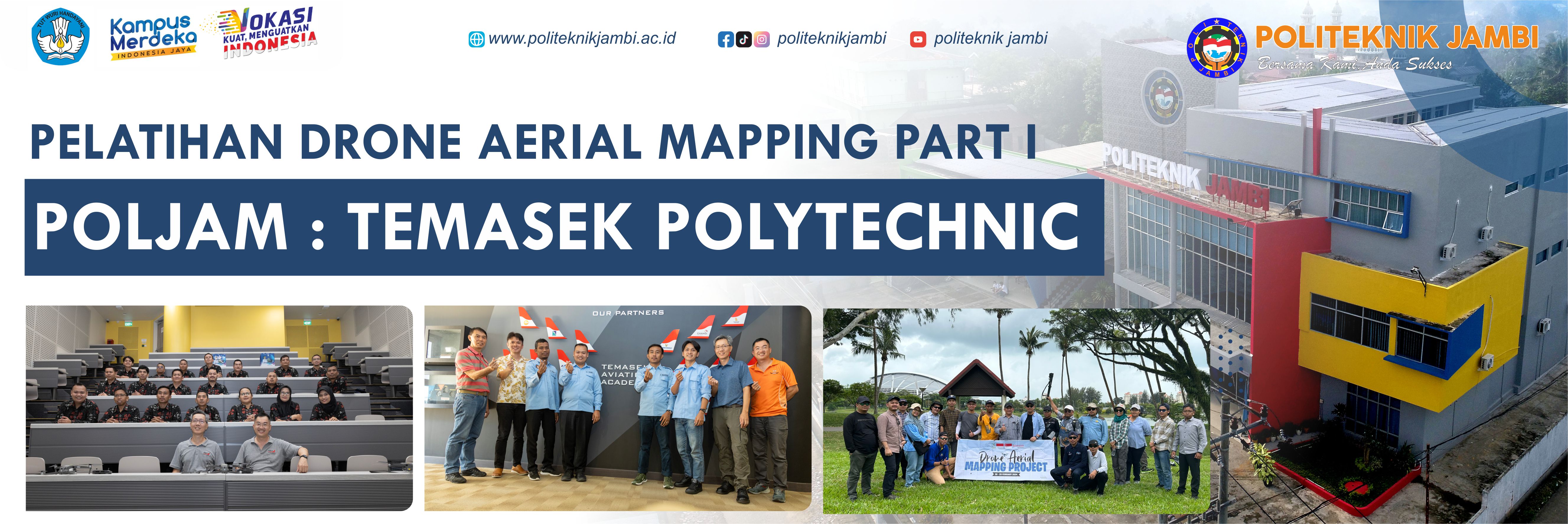 Dosen dan Karyawan Poljam Mengikuti Pelatihan Drone Aerial Mapping Project di Temasek Polytechnic Singapore