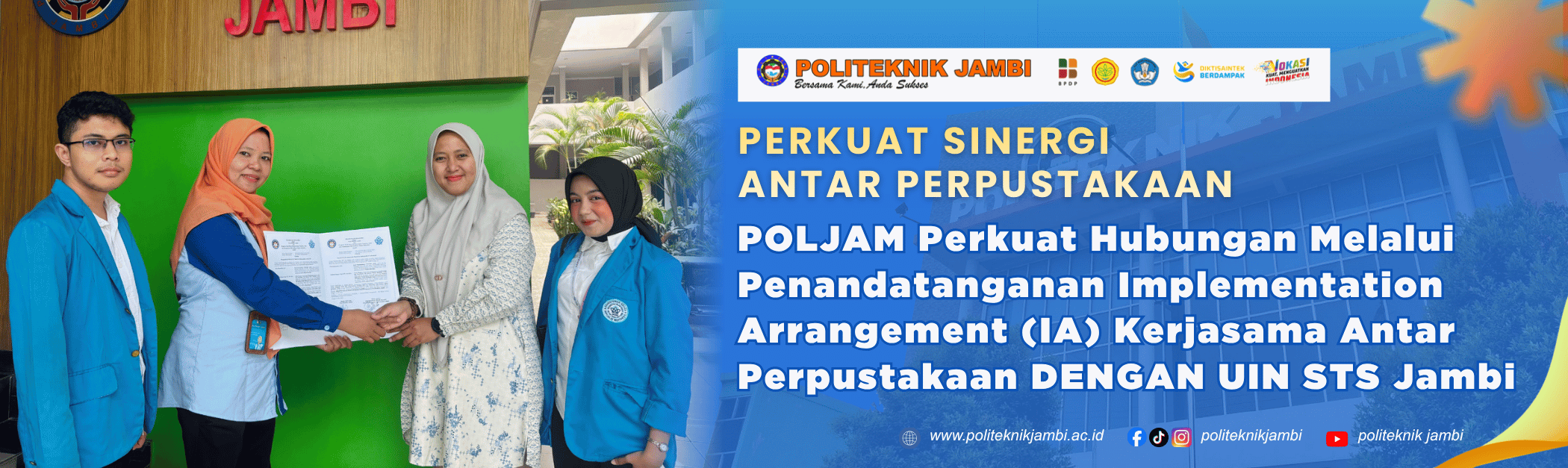 Penandatanganan Implementation Arrangement (IA) Kerjasama Antar Perpustakaan