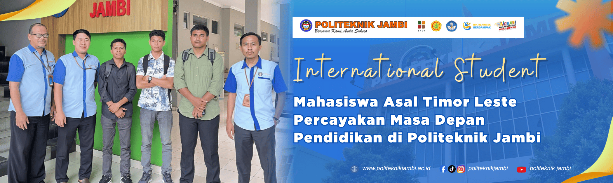 Mahasiswa Asal Timor Leste Percayakan Masa Depan Pendidikan di Politeknik Jambi