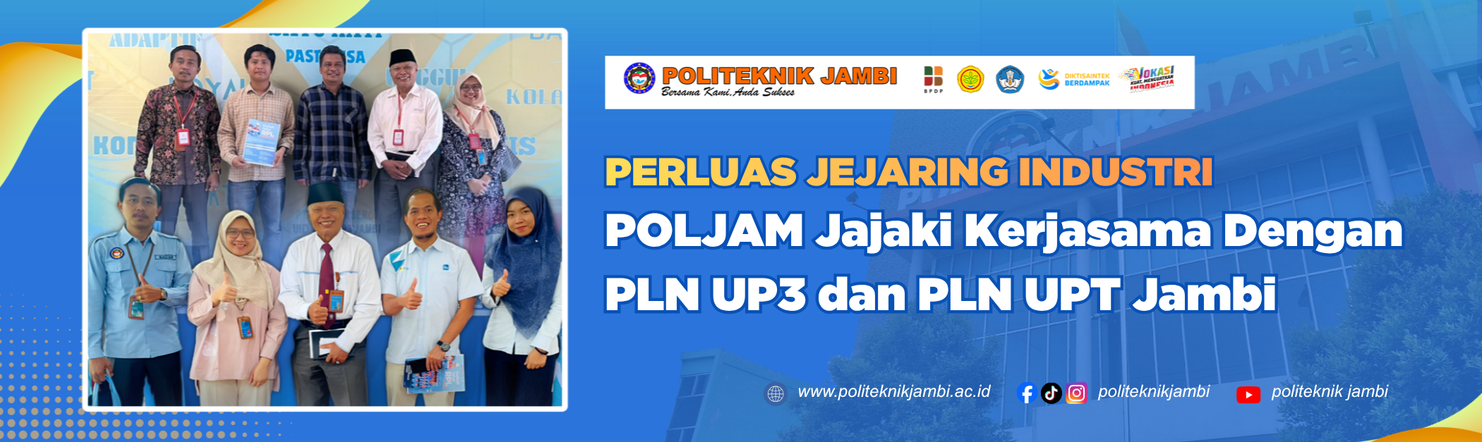 Perluas Jejaring Industri, Politeknik Jambi Jajaki Kerja Sama dengan PLN UP3 dan PLN UPT Jambi