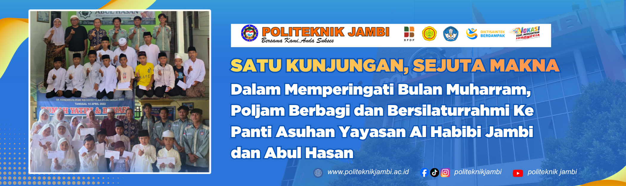 Politeknik Jambi Berbagi Kebahagiaan di Bulan Muharram