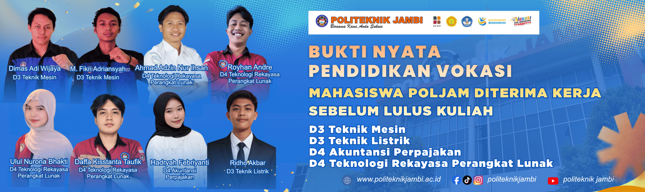 Bukti Nyata Pendidikan Vokasi: Mahasiswa Politeknik Jambi Diterima Kerja Sebelum Lulus Kuliah